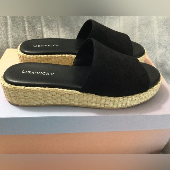 Lisa Vicky Smile Platform Slide Sandal Size 6M - Picture 4 of 11